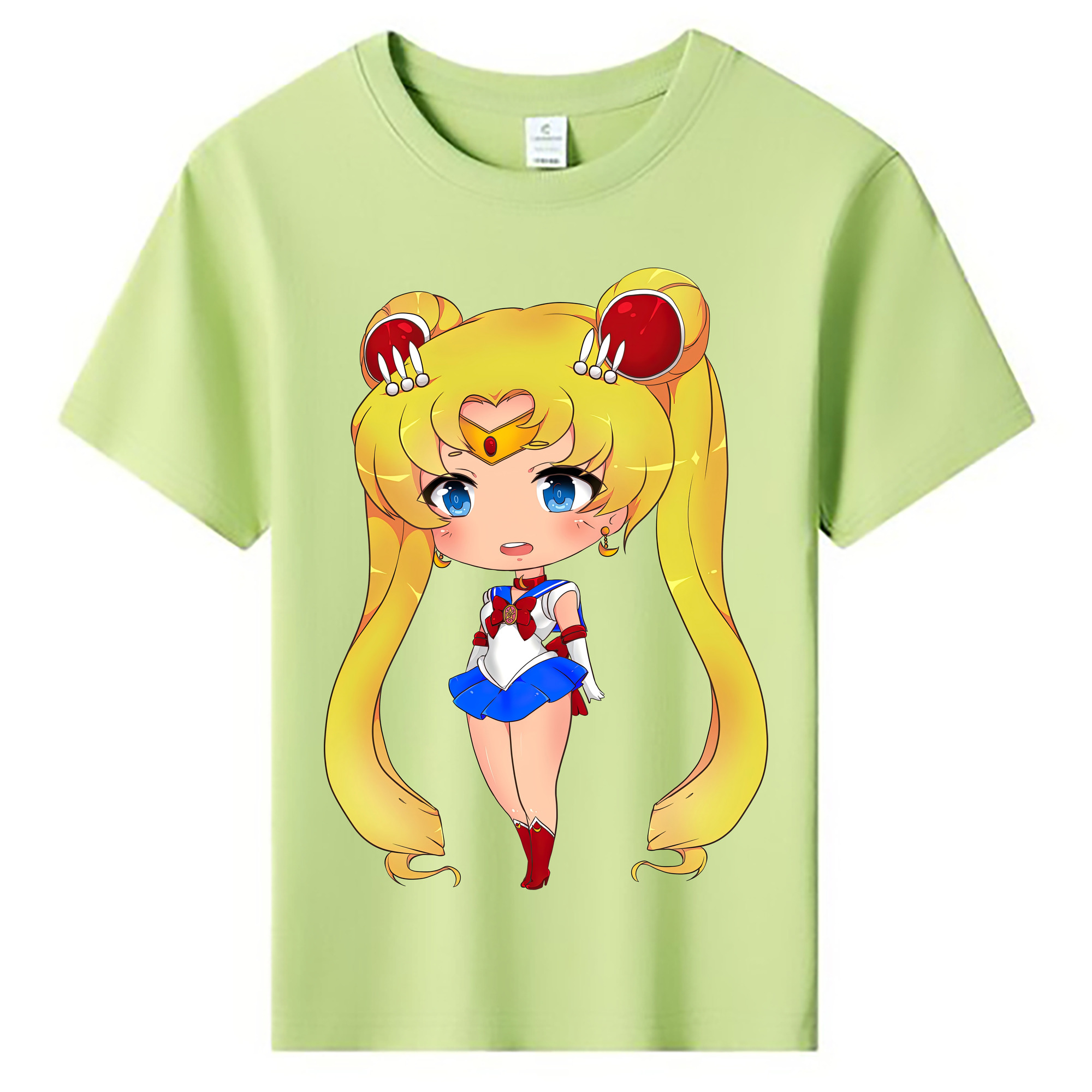 （画像用） 美少女戦士セーラームーン 月野 うさぎ つきの うさぎ Sailor Moon Tsukino Usagi 綿100％キッズTシャツ（フロントプリント）